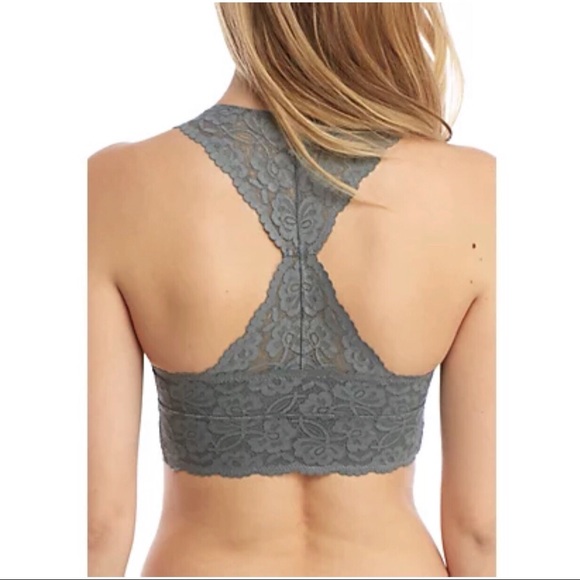 FREE PEOPLE Gray Galloon Lace Racerback bralette - Picture 2 of 11